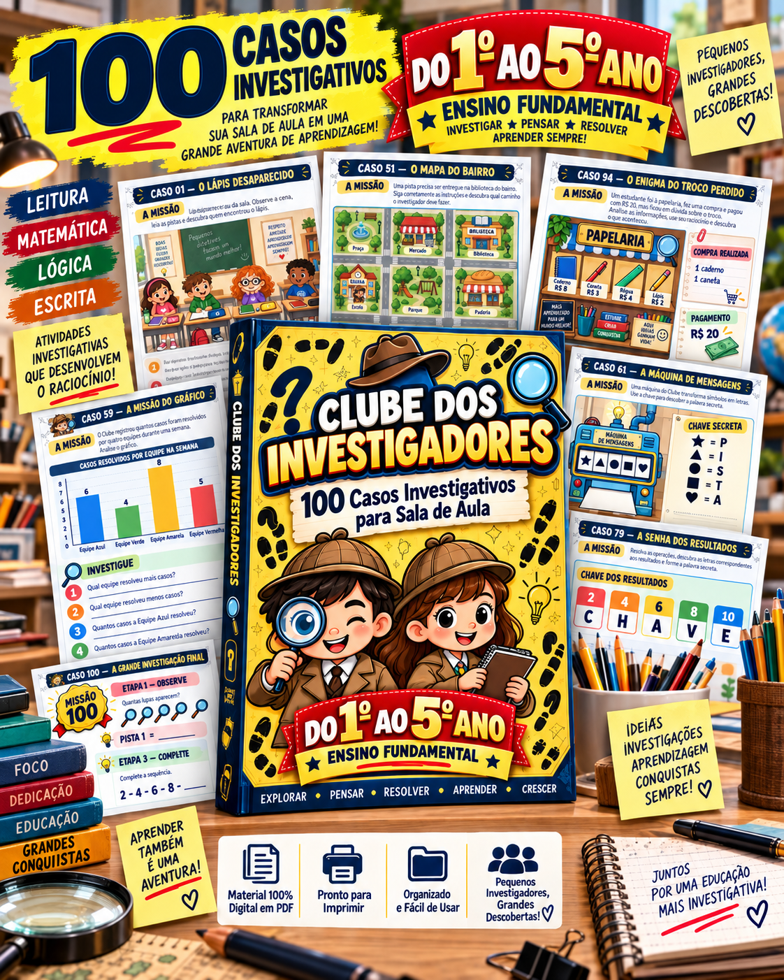 Clube dos Investigadores - Casos Investigativos para Sala de Aula